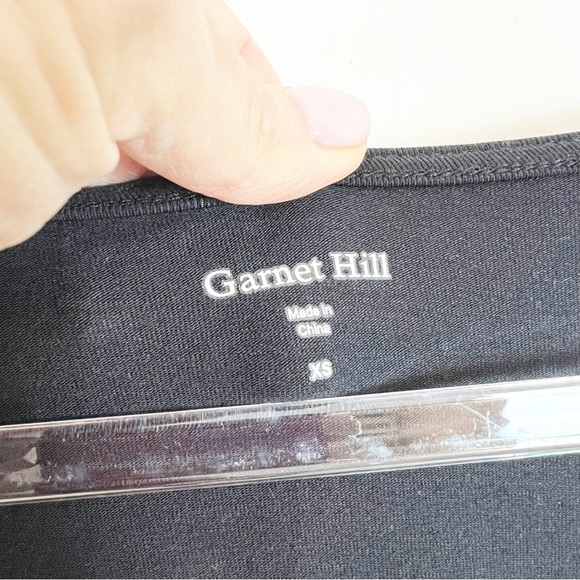 GARNET HILL BLACK KIMONO SLEEVE V-NECK DRESS WOMENS SZ XS - Picture 3 of 5